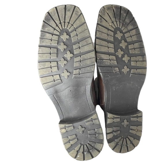 Men's size 13 Brown Faux leather harness biker boots - Picture 5 of 9